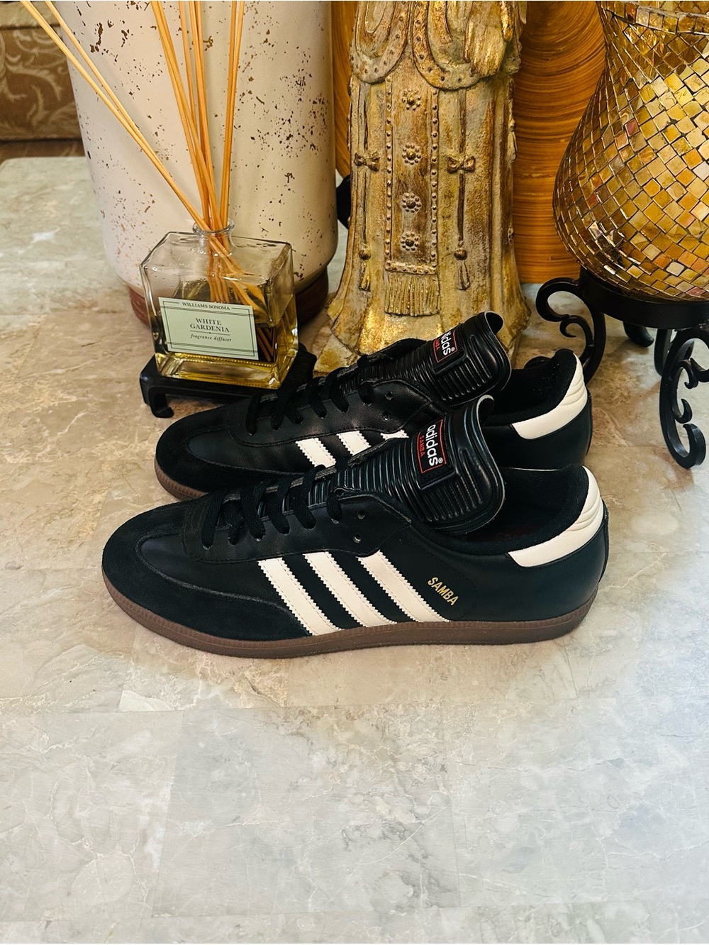 Adidas Mens Samba Classic 034563 Black Gum Sole Bottom Sneakers Shoes 10.5